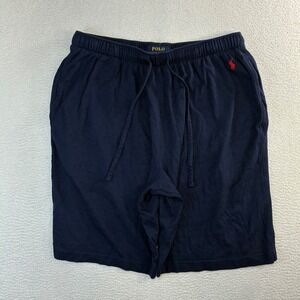 Polo Ralph Lauren Sleepwear Pajama Shorts Men M Blue Cotton Lounge Drawstring